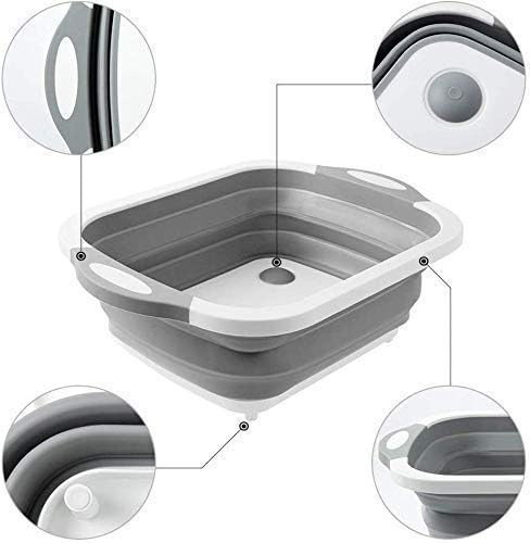 لوح تقطيع ومصفاة سيليكون 2×1 – تقطيع وغسيل وتنظيم بمكان واحد!