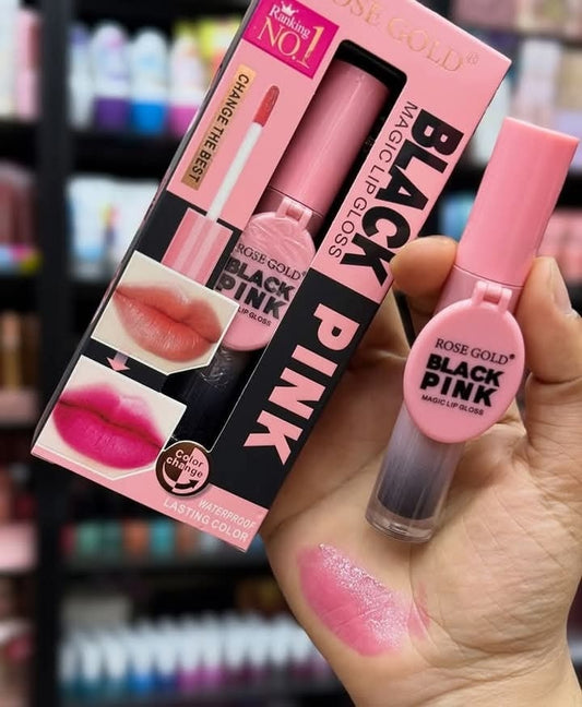 جلوس سحري لتوريد الشفايف - روز جولد بلاك بينك | لون يتغير تلقائيًا وثبات يدوم