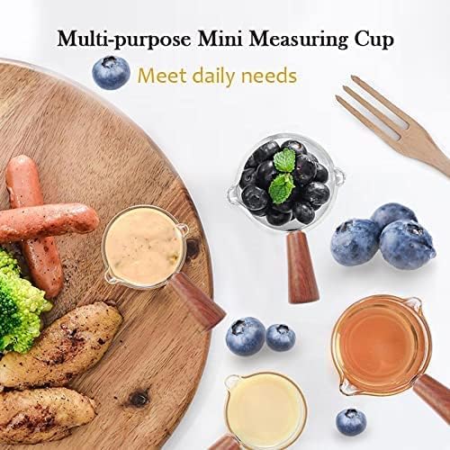 Professional 75ml Espresso Cup - Double Spout & Stylish Wooden Handle | Barista Tool for Making Coffee and Milk!