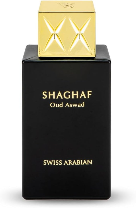 Shaghaf Oud Aswad Unisex Eau de Parfum 75ml by Swiss Arabian
