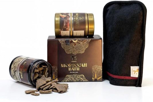 مجموعة الحمام المغربي الأصلي من تي اس كوزماتيكس - متعددة الالوان، لجميع انواع البشره نظافة ملكية وتفتيح فوري للبشرة