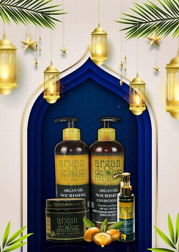 مجموعة ارجان ديلوكس للعناية بالشعر الفاخرة 4 قطع Argan Deluxe Hair Care Set