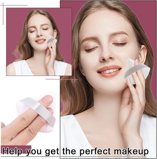 اسفنجة لوس بودر مثلثة 2×1 – للفاونديشن والبلاشر والكونسيلر واللوس بودر | سهلة التنظيف وبتتلبس في الإيد!