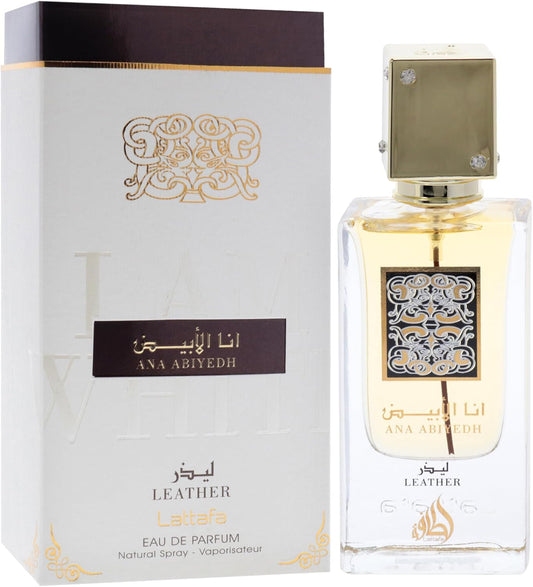Ana Al Abyad Leather Unisex Eau de Parfum 60ml by Lattafa