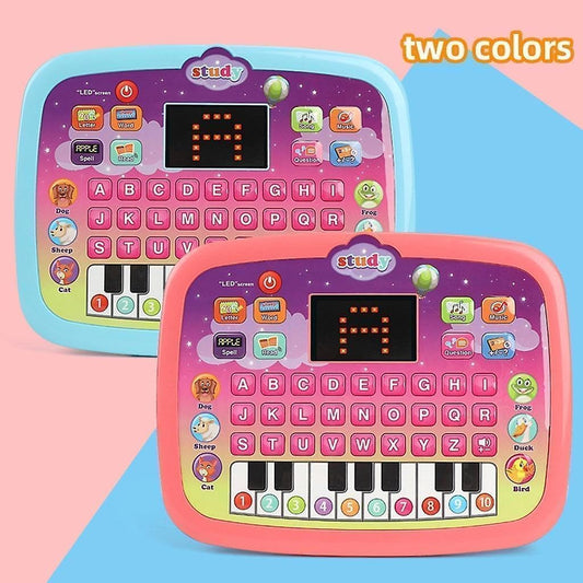 "لاب تعليمي ناطق للأطفال مع شاشة LED لتعلم الحروف الأبجدية والأرقام والكلمات والموسيقى والرياضيات والتطوير المبكر؛ لعبة إلكترونية تفاعلية للأولاد.