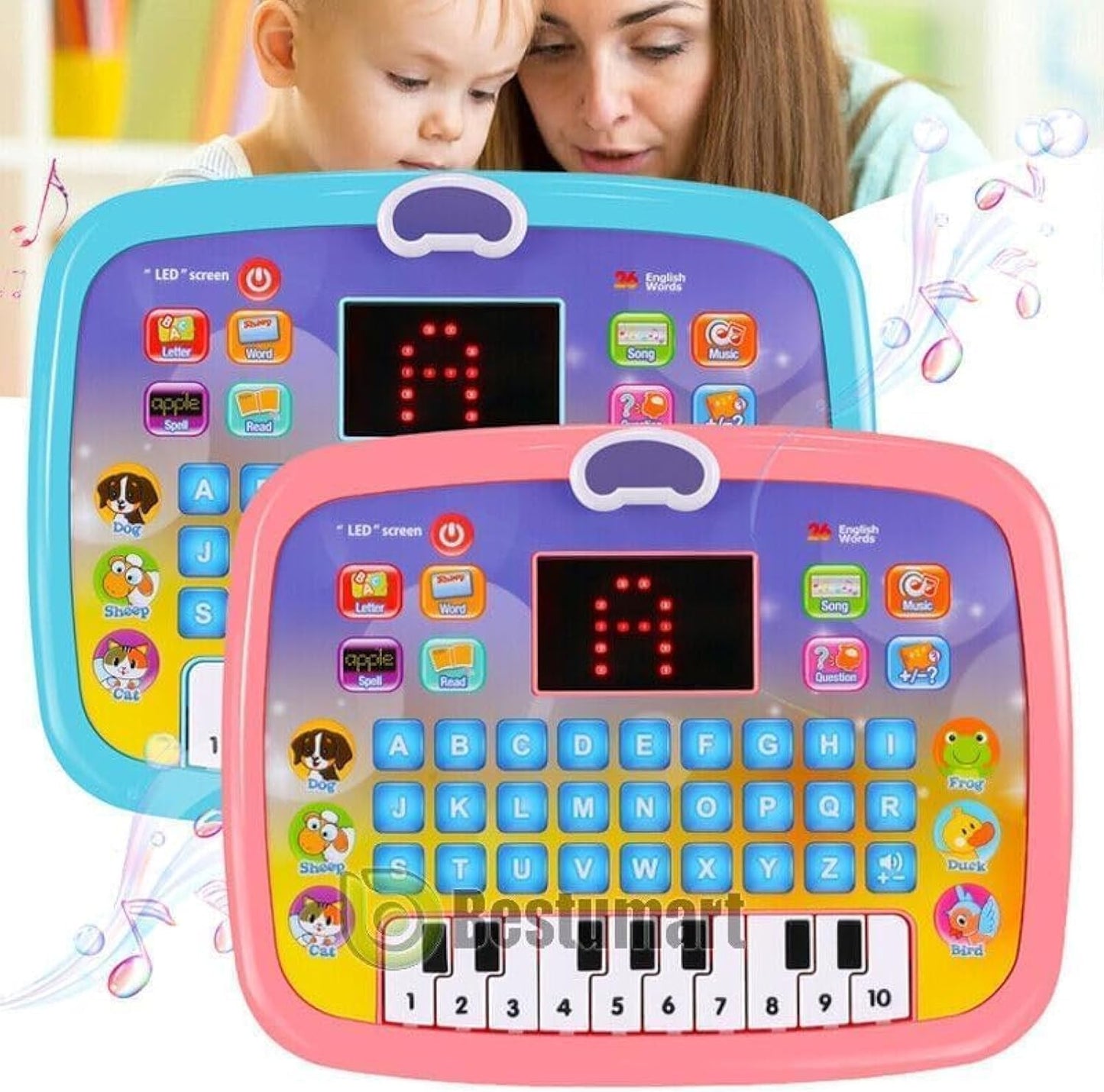 Talking Educational Lab for Kids with LED Screen for Learning Alphabet, Numbers, Words, Music, Math and Early Development; Interactive Electronic Toy for Boys.