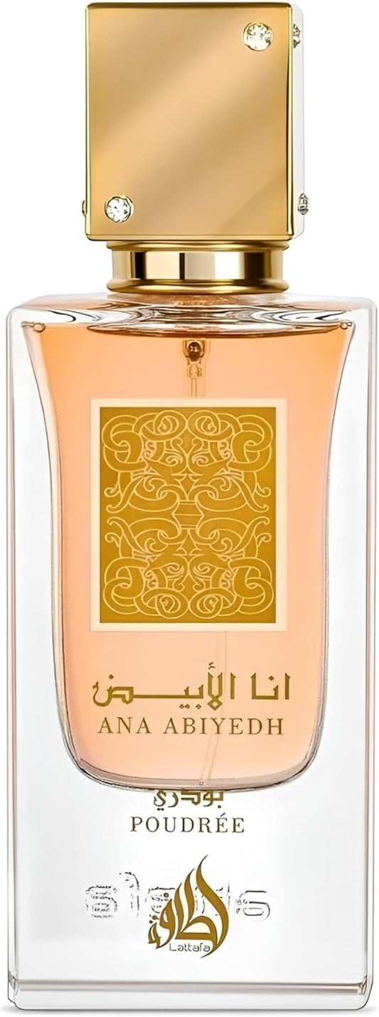Ana Al Abyad Powder Unisex Eau de Parfum 60ml by Lattafa