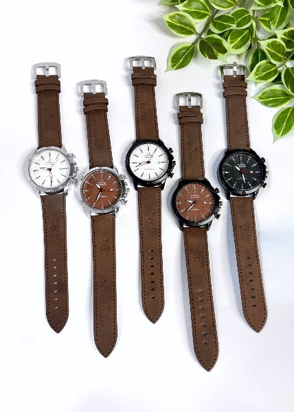 ساعة جلد رجالي ماركات – أكبر تشكيل ألوان وموديلات مع نتيجة وبوكس وشنطة فاخر بأقل سعر في مصر