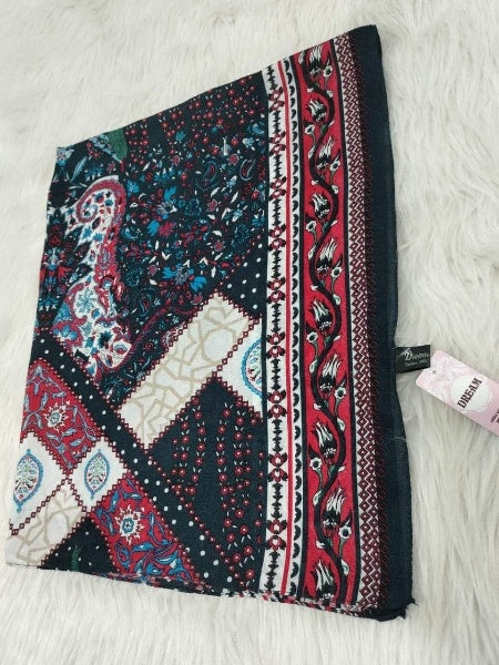 طرحه كويتي – خامه قطن ناعم - رسمه مميزه - مقاس 200×75