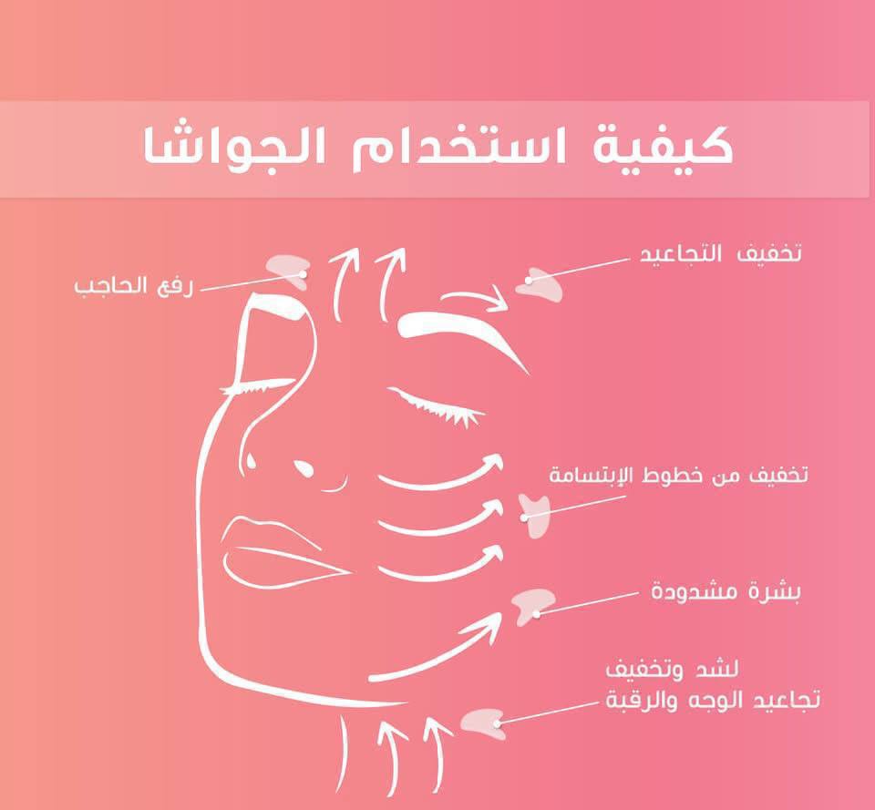 أداة جواشا معدنية لتدليك الوجه والعين والرقبة وشد البشرة – تصميم بشكل القلب – وزن 110 جرام