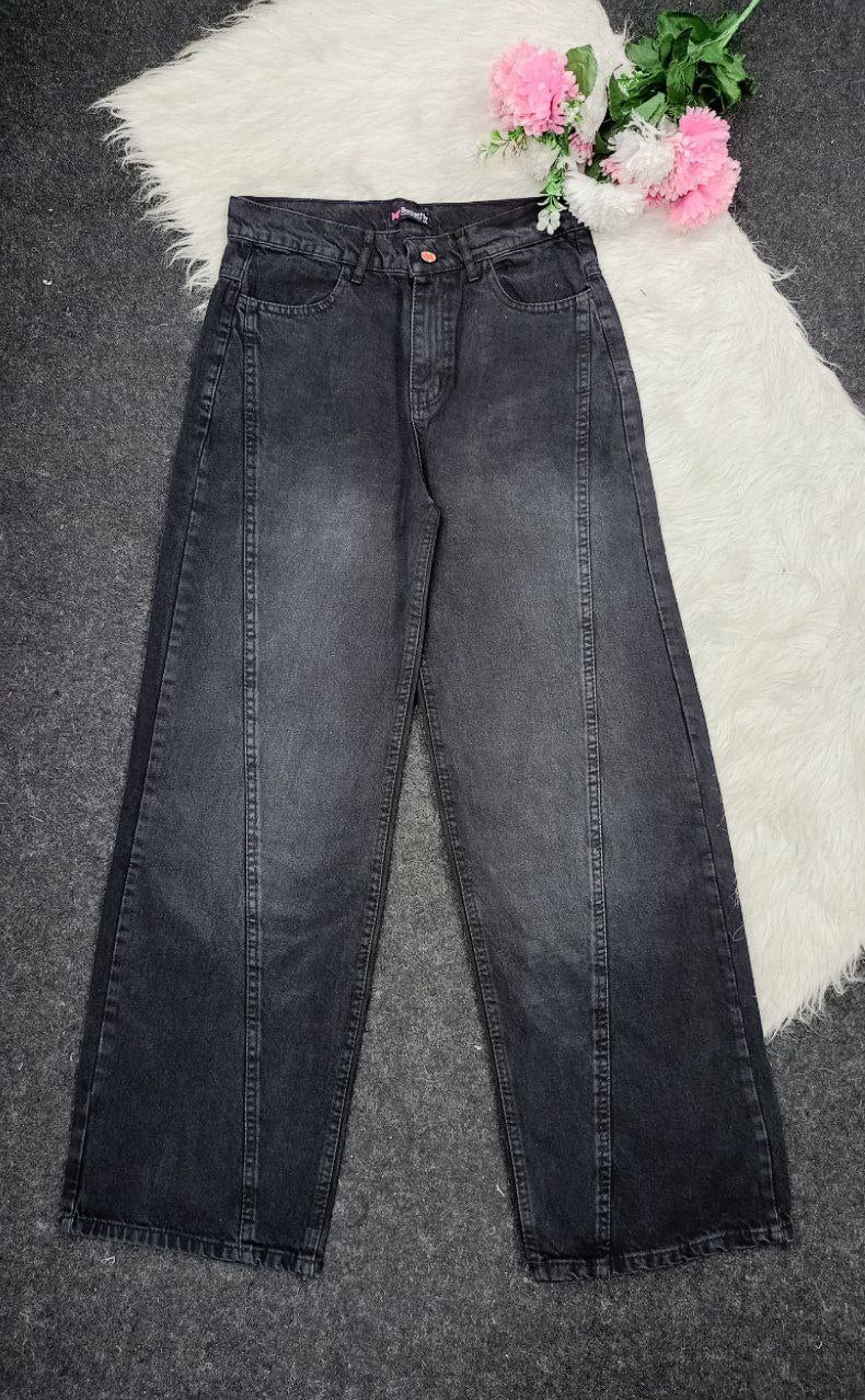 Girls' wide leg jeans - 4-way stretch fabric, fits from 50 to 85 kg, 4 different colors. Comfort and elegance in one piece!
