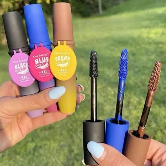 سيت ماسكارا ألوان من KISS BEAUTY – الأصلية بمرايا | 3 ألوان خيالية للوك مجنون!