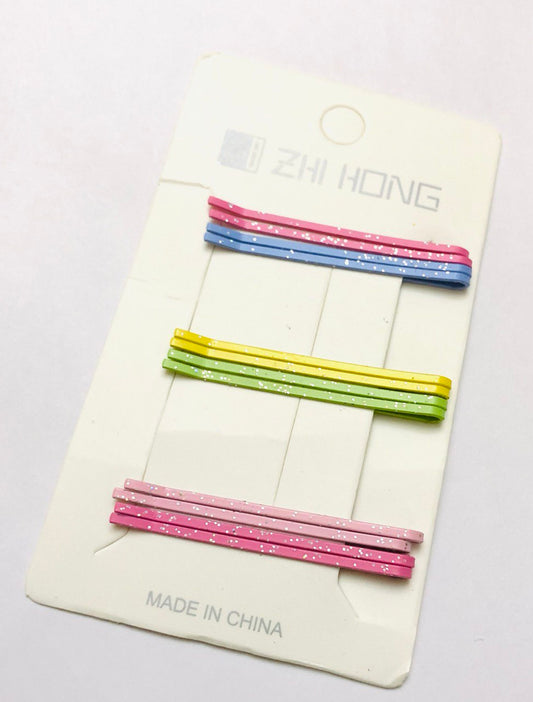 كرت مشابك شعر بتدرجات برونزية لامعة