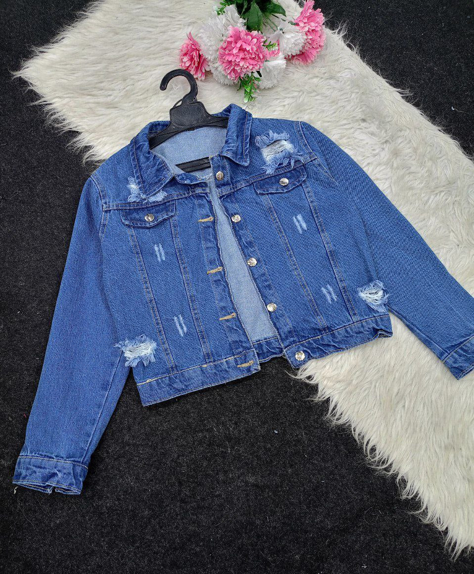 Girls' denim jacket, comfortable fit, from 50 to 85 kg - bold colors and an unmissable style for the best look!