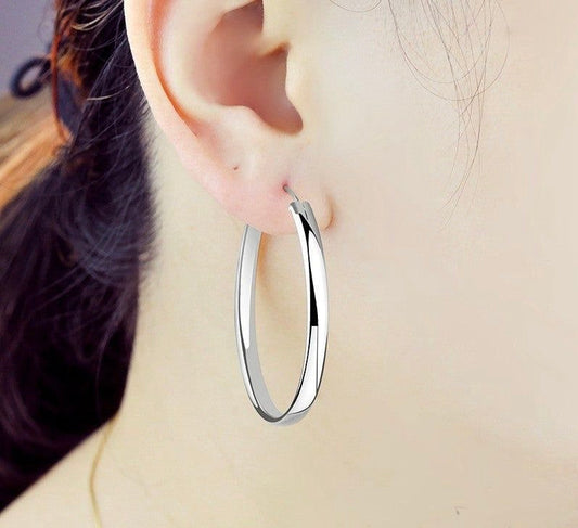 حلق طارة – ستانلس ستيل بلون فضي