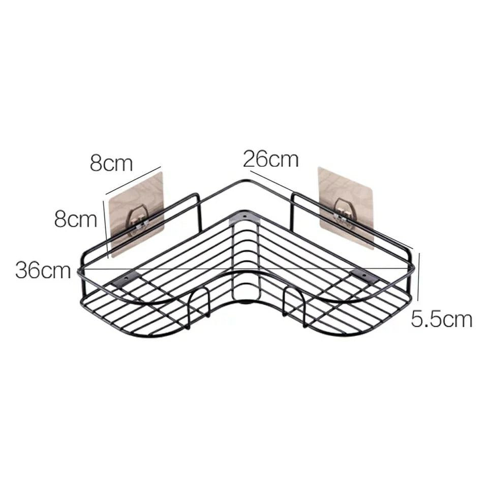 Imported Metal Corner Shelf - Smart Organization for Kitchen and Bathroom