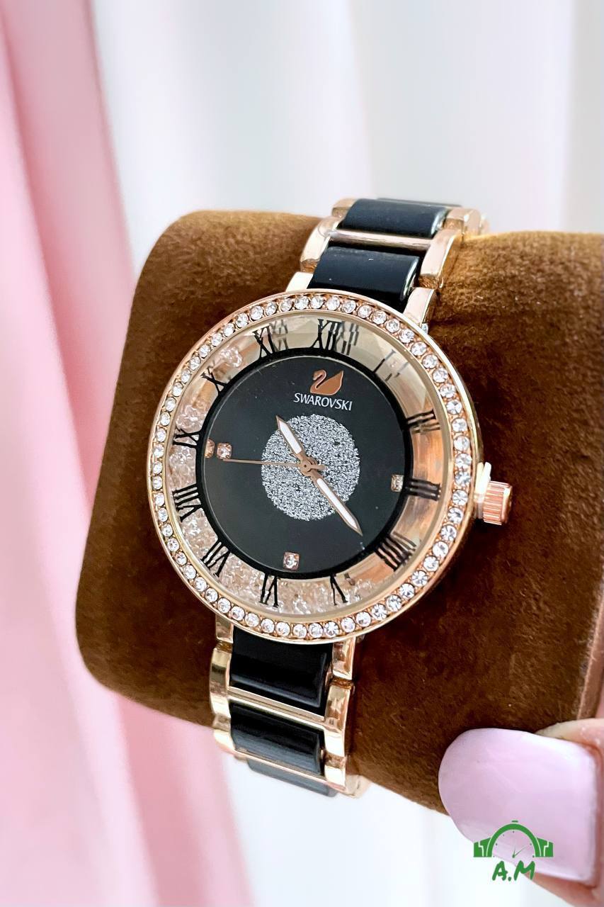 متعدده الالوان - مقاس 36 - Swarovski ساعه حريمي لوكس