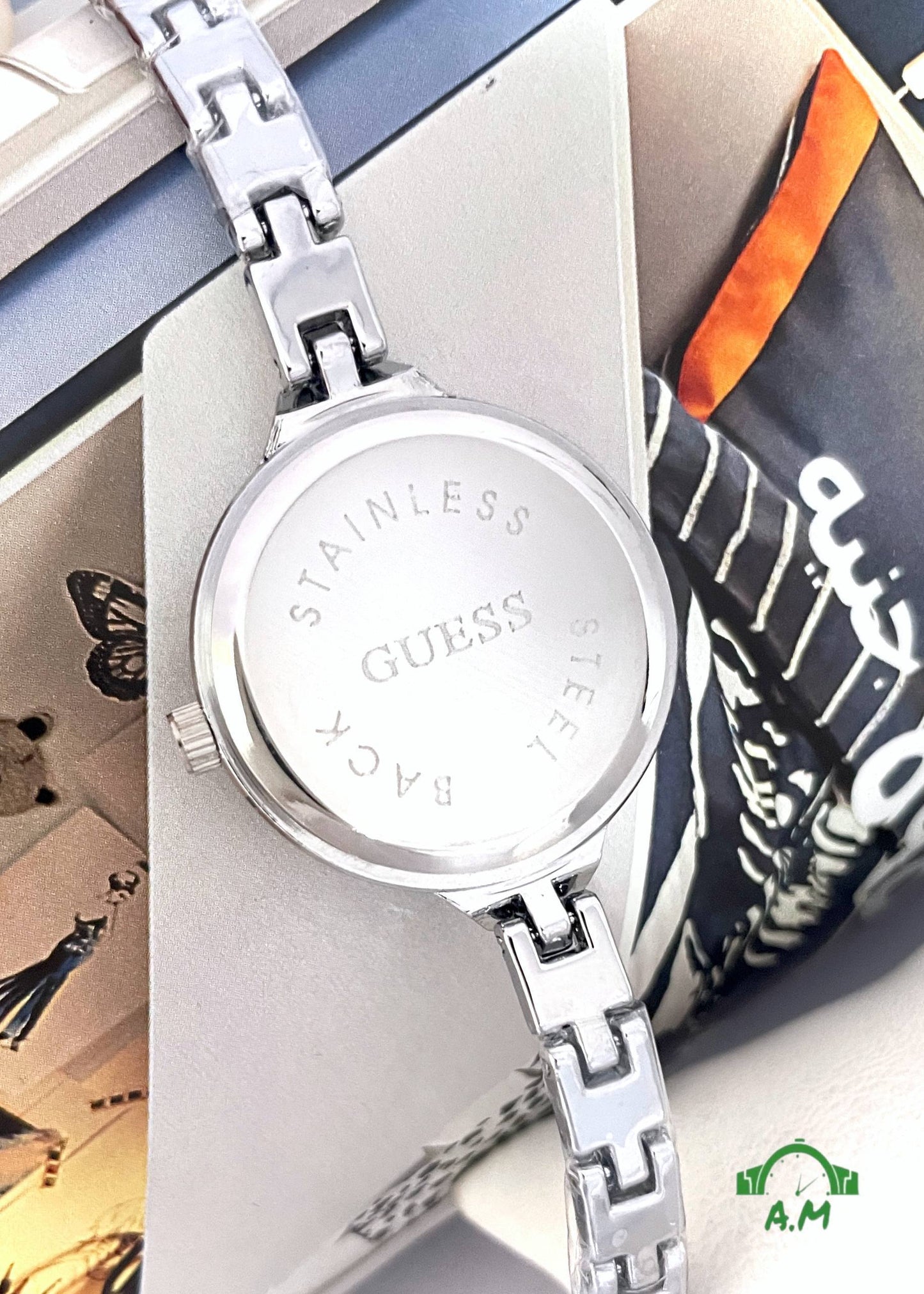 Guess ساعه انسيال ستانلس ستيل– موديلات 2025 – ألوان متعددة