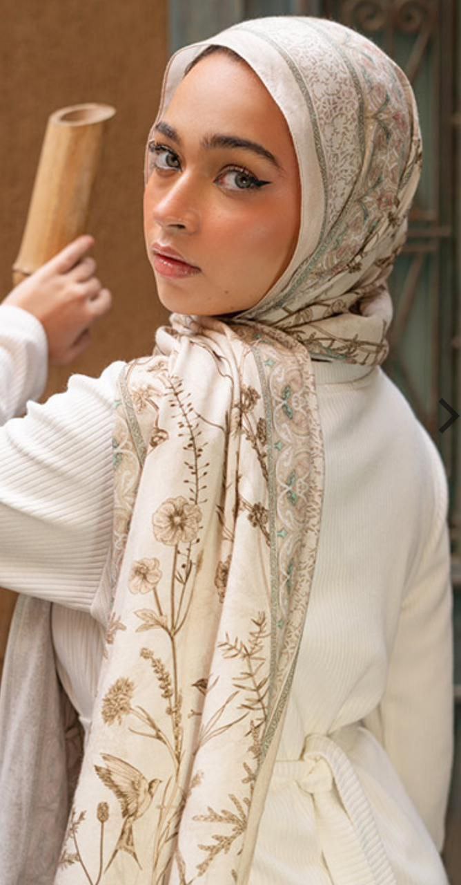 طرحة كويتي - خامه قطن ناعمة ومريحة – مقاس 200×75