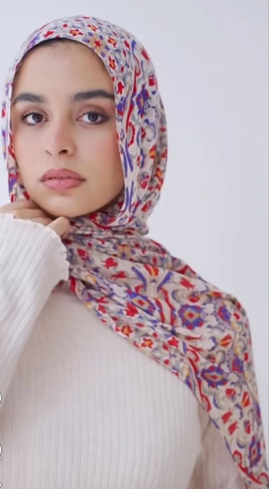 طرحه كويتي - الخامه قطن - رسمه جديده وعصريه - مقاس 200×75