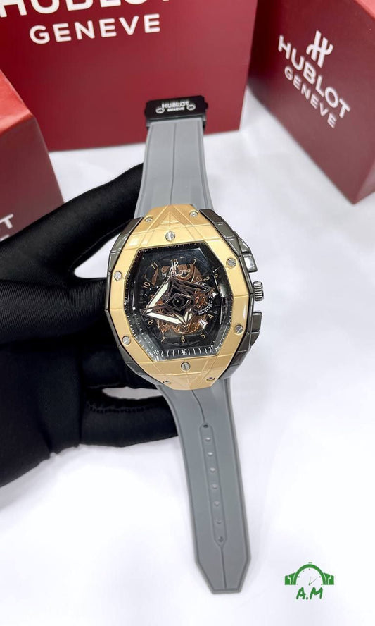 HUBLOT Original ساعه رجالي – ربر لوكس – متعددة الألوان – مقاس 45