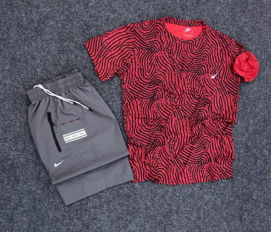 طقم رياضي ماركة نايك بخامة تيشيرت روزيتا وشورت سوفت – جودة ممتازة – مقاسات من L – 3XL