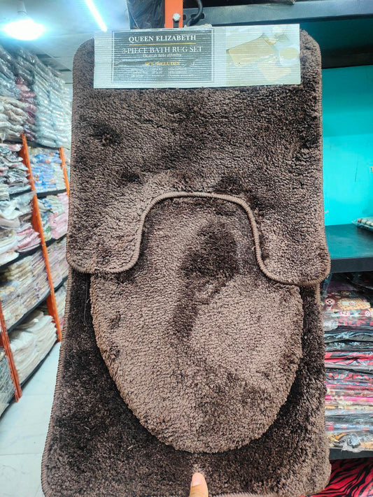 طقم حمام 3 قطع مستورد – شاج ناعم ومانع للانزلاق | فخامة وراحة في كل تفصيلة!