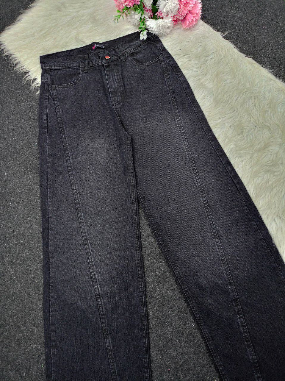 Girls' wide leg jeans - 4-way stretch fabric, fits from 50 to 85 kg, 4 different colors. Comfort and elegance in one piece!