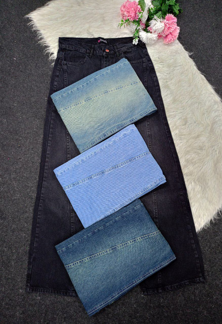 Girls' wide leg jeans - 4-way stretch fabric, fits from 50 to 85 kg, 4 different colors. Comfort and elegance in one piece!