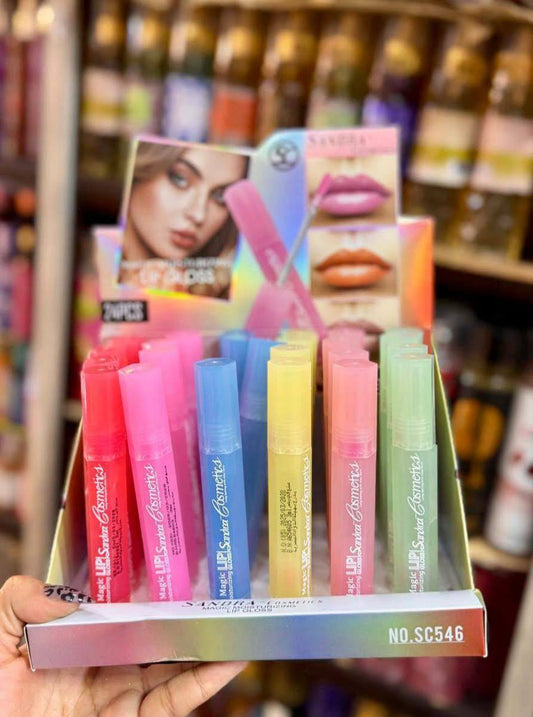 ملمع شفايف ساندرا – ليب جلوس وردي ثابت بترطيب عالي ولمعان ساحر – Lip Magic Gloss