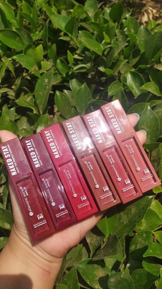 طقم ليب جلوس رومانتك ماط – 6 ألوان ساحرة بثبات فائق