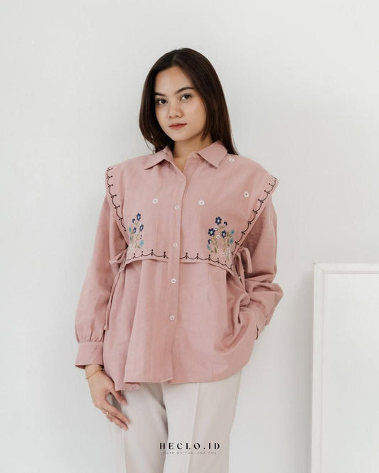 بلوزة تطريز راقية – مقاس من 55 حتى 85 كجم– 4 ألوان مختلفة .