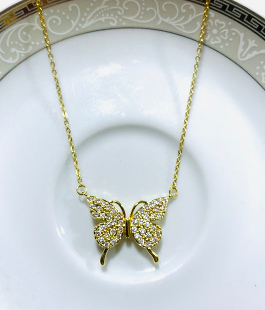 سلسلة فراشة مغناطيسية – ستانلس ستيل بلون ذهبي