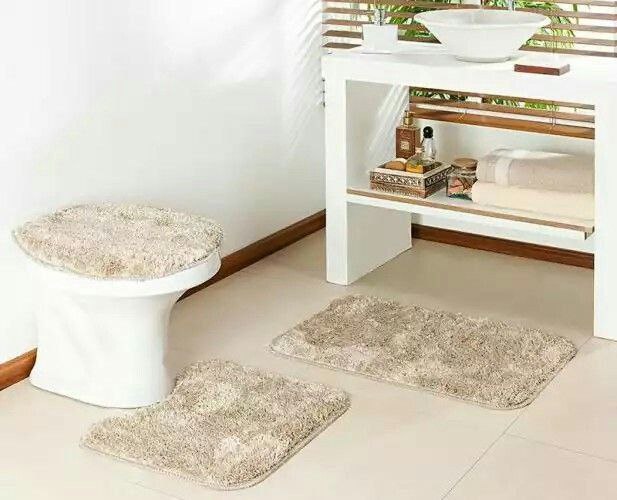 Imported 3-piece bathroom set - soft, non-slip shag | Luxury and comfort in every detail!