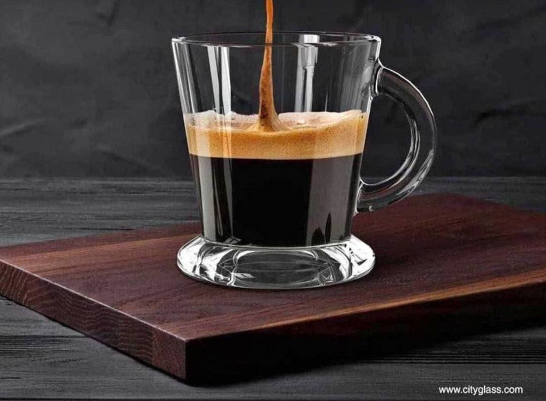 Lychee Mug Set, Clear Glass Mug, Elegant Design, Set of 6 - Every Sip Has a Different Taste!