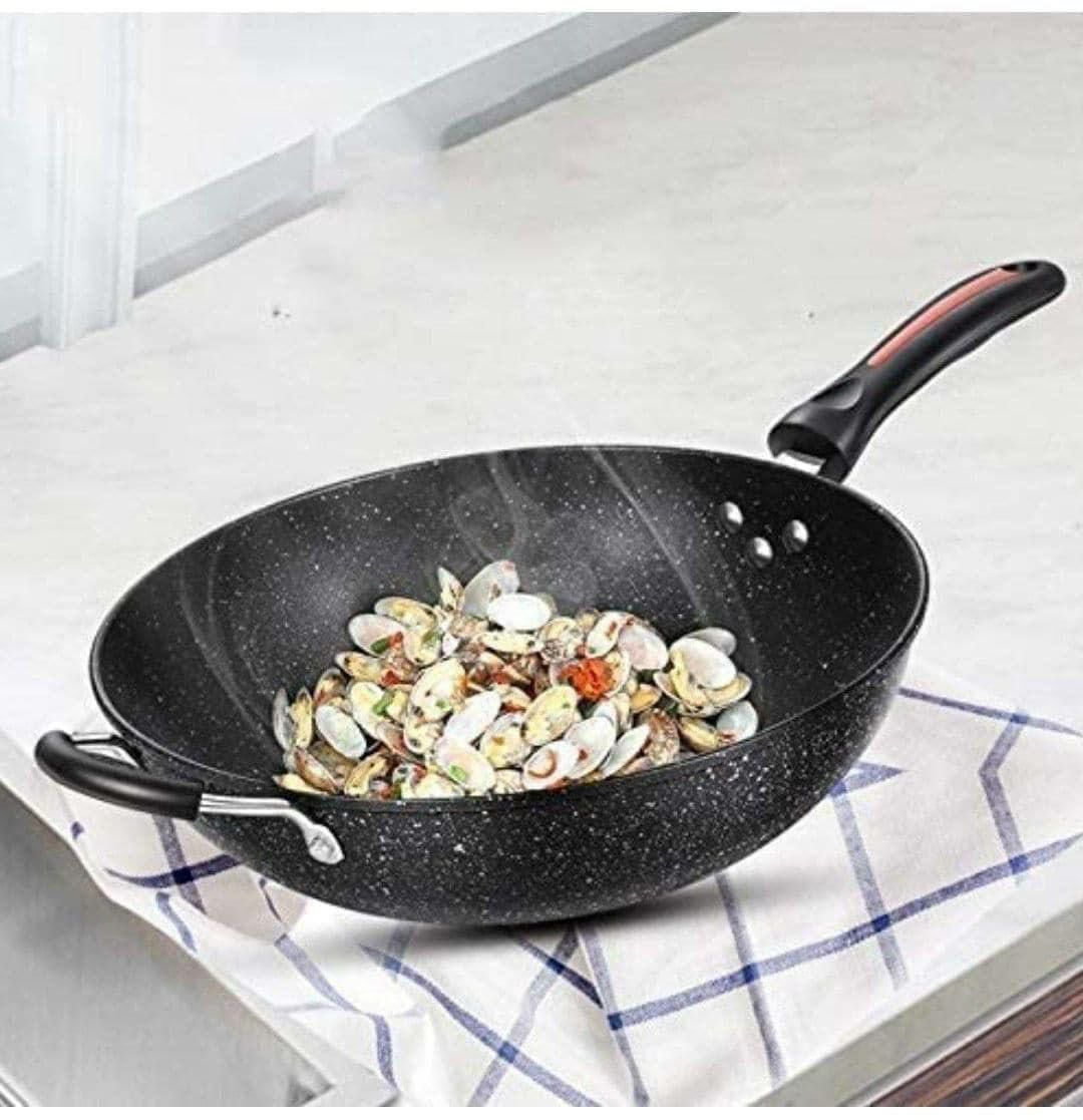 32cm Deep Frying Pan - Premium Heavy Material and Practical Front Handle