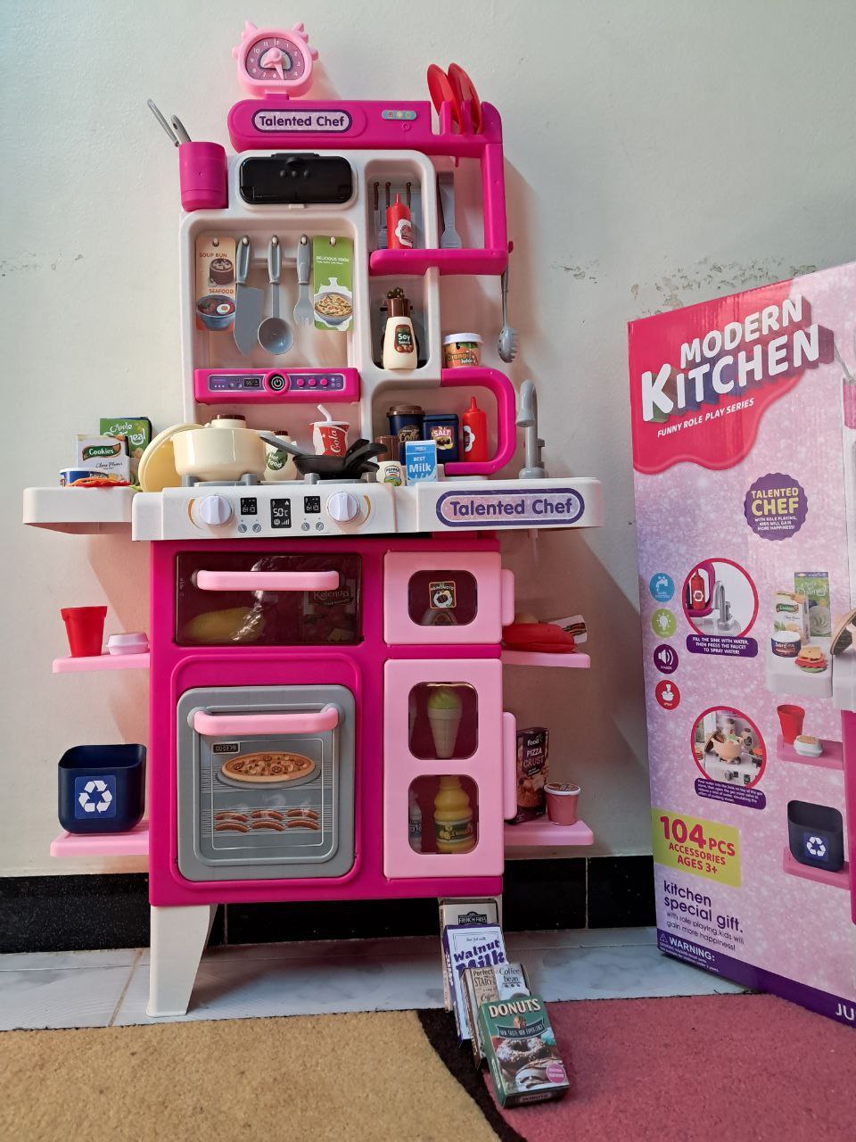 Giant Kids Kitchen - Height 101 cm - Pink and Green