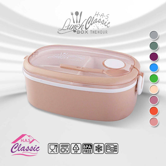 Classic "Clock" Lunch Box - Practical, safe, and airtight!