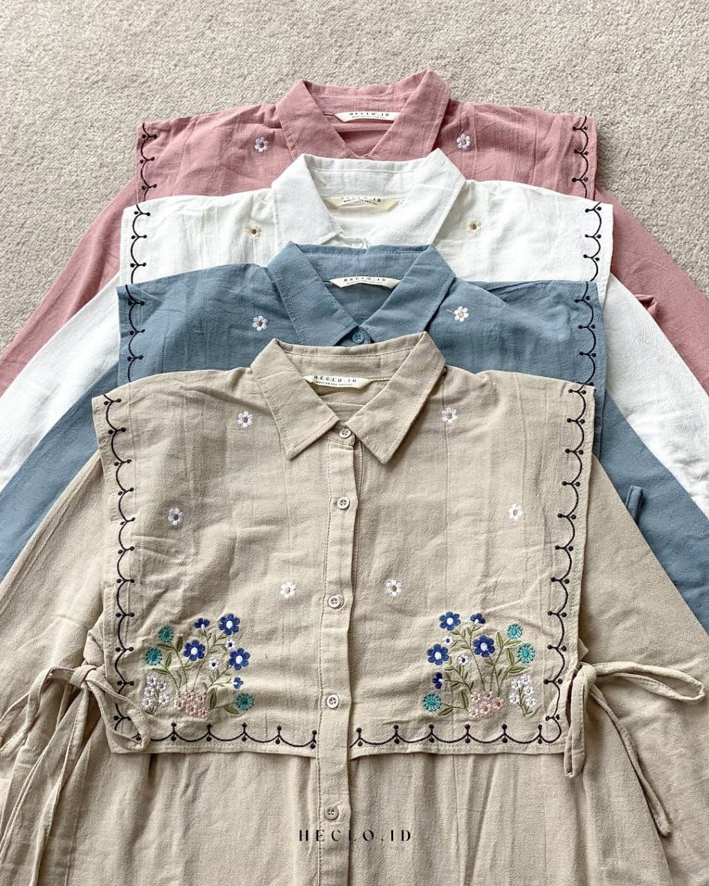 Elegant embroidered blouse - size from 55 to 85 kg - 4 different colors.