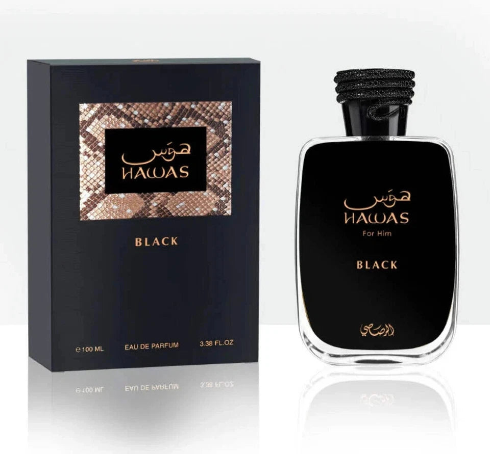 Hawass Black Perfume - by Rasasi - Eau de Parfum - for Men - 100 ml