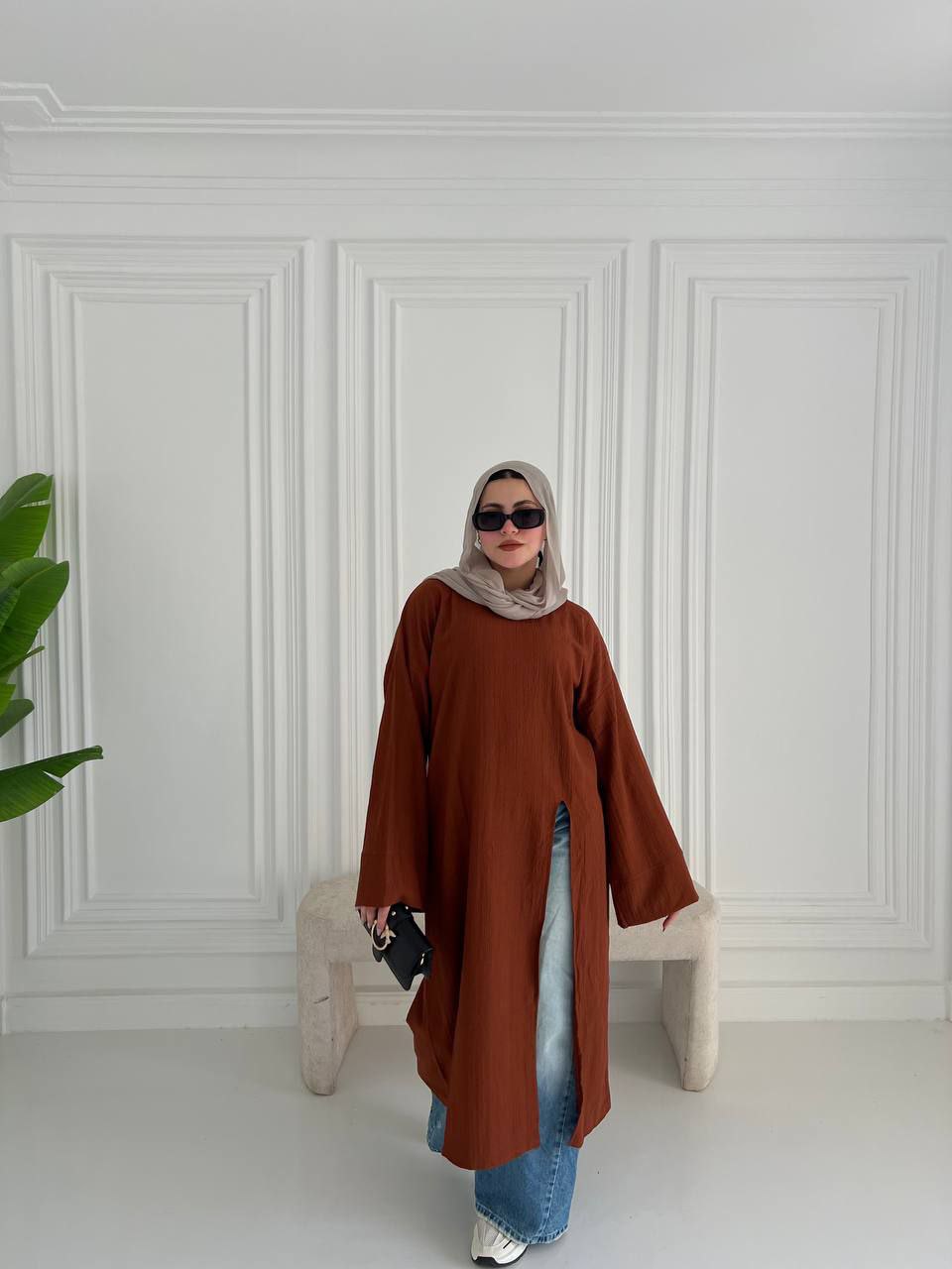دريس طويل  بفتحة أمامية – فريسكا مستورد، One Size حتى 80 كغ