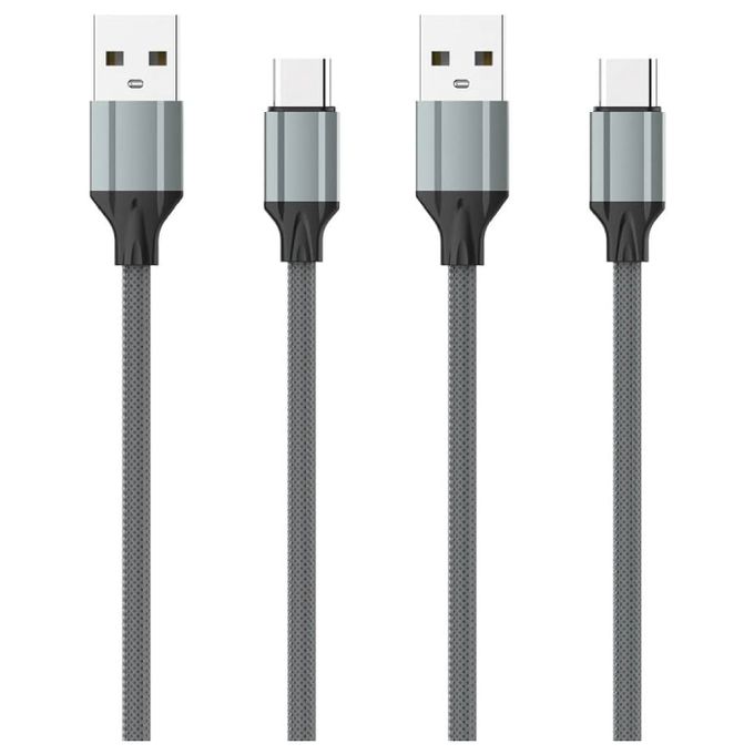 للشحن السريع Ldnio LS441 Micro USB – أصلي 2.4 أمبير بطول 1 متر – رمادي