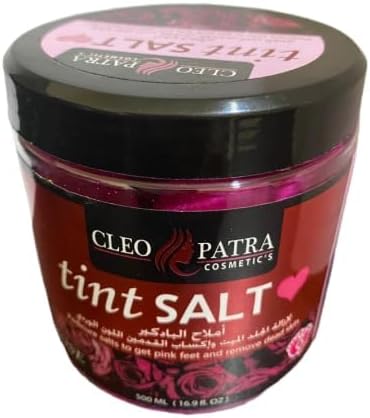 Cleopatra pedicure salts - to remove dead skin and soften the feet - pink color - 500 ml 
