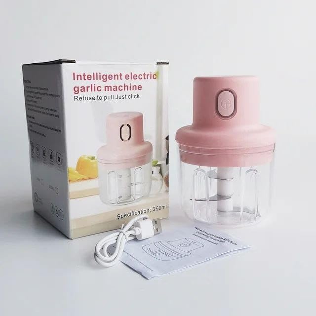 250ml Mini Electric Garlic Chopper - 220W High Efficiency USB Portable Food Blender! 