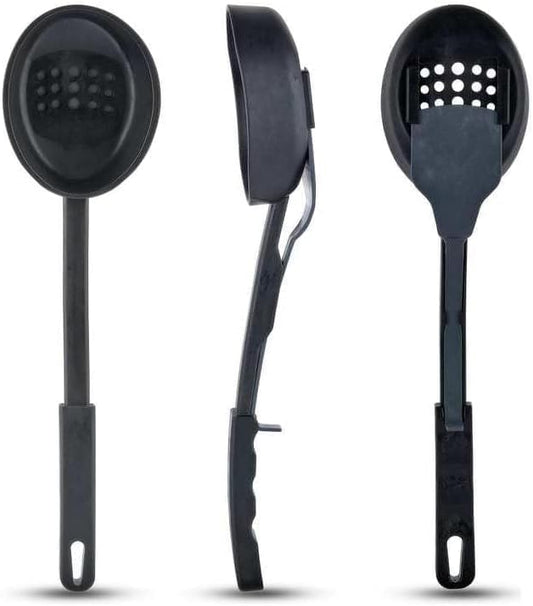3 in 1 Trio Dispenser - Scoop, Spoon, and Strainer in One 