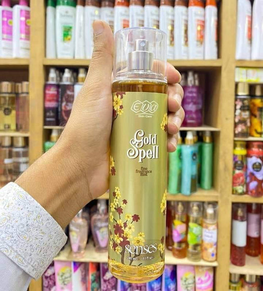 EVA Gold Spell Body Splash - Lasting Freshness and Amazing Hold, 240ml