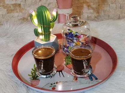 Lychee Mug Set, Clear Glass Mug, Elegant Design, Set of 6 - Every Sip Has a Different Taste!