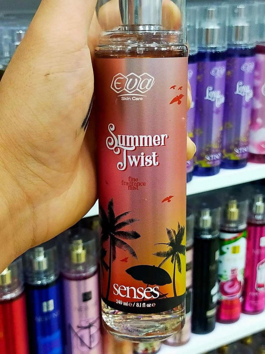 Eva Summer Twist Body Splash - Long-lasting freshness and amazing hold, 240 ml