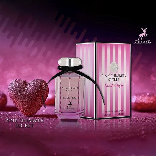 Pink Shimmer Secret Perfume - 100ml - for Women - Eau de Parfum - by Alhambra 