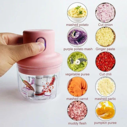 250ml Mini Electric Garlic Chopper - 220W High Efficiency USB Portable Food Blender! 